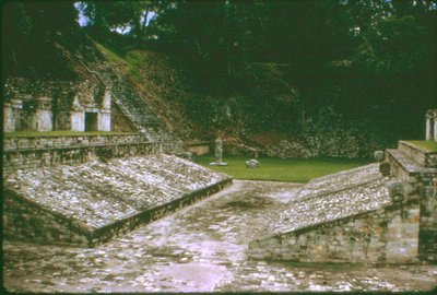 Ballcourt, used for religious games by Mayan